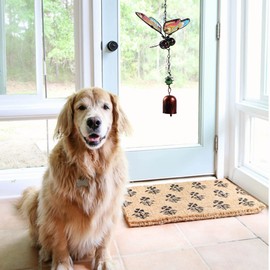 Butterfly Suncatcher Stained Glass Window Hangings,Metal and Stain Glass Butterfly Suncatcher Pendant Window Outdoor Garden Decor Gifts for Home Garden Decoration Yellow