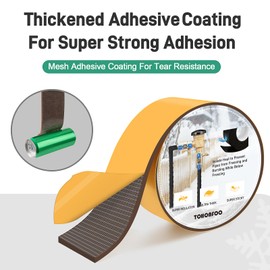 TOHONFOO Pipe Insulation - Foam Insulation Tape - Water Pipe Insulation Tape - Pipe Insulation Wrap - Heat Tape for Water Pipes - AC Line Insulation - HVAC Pipe Insulation, 3in x 15ft, Brown