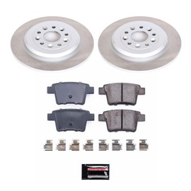 Power Stop SC4600 Rear Brake Kit With Semi-Coated Brake Rotors and Ceramic Brake Pads & Hardware For Five Hundred, Freestyle, Taurus, Taurus X, Mercury Montego, Mercury Sable [Model Specific]