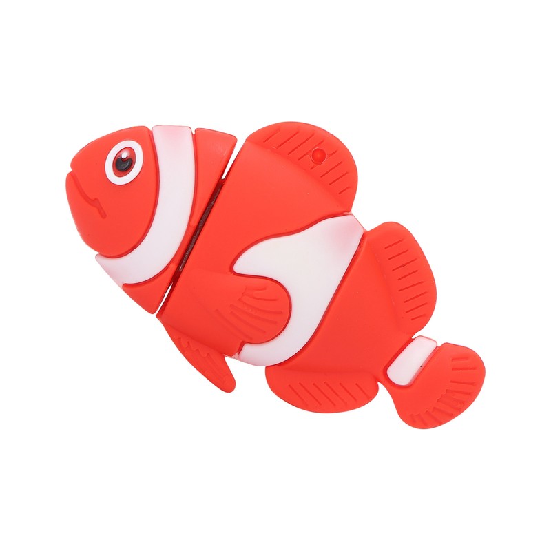 Cartoon U Disk Red Clownfish Appearance High Speed Bulk Storage