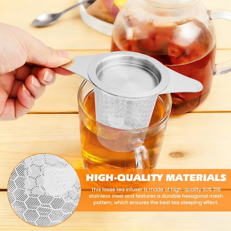 2-Pack Loose Leaf Tea Infusers, 316 Stainless Steel Strainers with