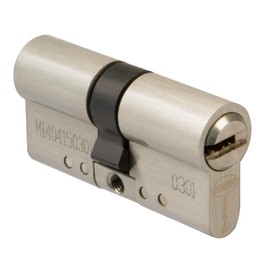 Amig - Door Security Cylinder | Anti-Pick & Bumping Protection | Stainless Steel Against Drilling | Coded, 5 Keys | Door Opener Compatible, Multicoloured, 80 (35-45 mm), Stainless Steel