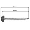 SKIR'CO (40 Pieces) Roofing Screws 4.8 x 60 mm Painted