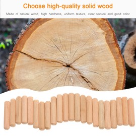 Kinsinder 500Pcs Wooden Dowels Pins Assorted Wooden Dowels Hard Wood Grooved Plugs for Furniture Door and Art Projects (8x40mm)