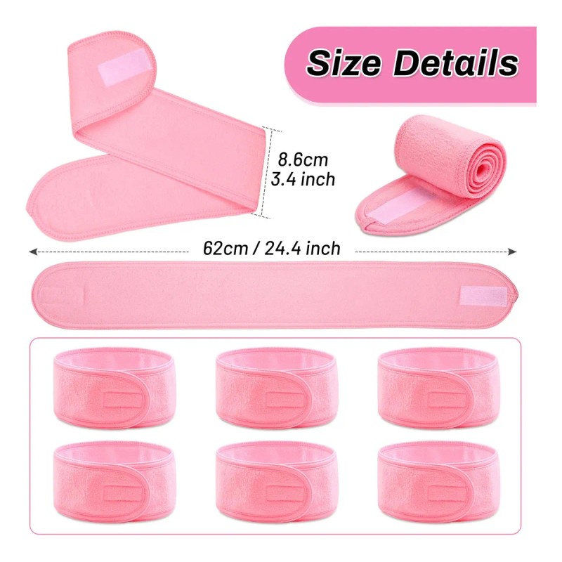 KKMALL 62 Diademas Para Spa De Maquillaje Facial Esponjas Brochas