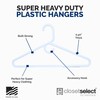 Super Heavy Duty Plastic Hangers, Made in USA, White Super