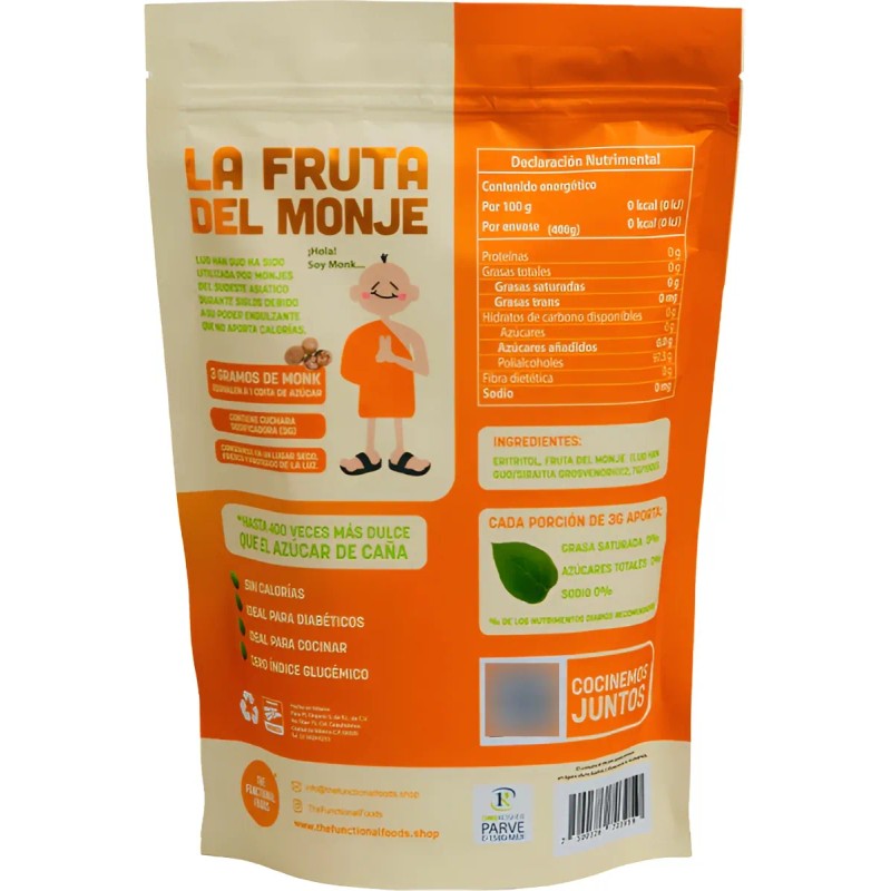 Monk Endulzante Natural Fruta Del Monje 400g Kosher