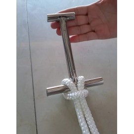 HMEX Kit 2 Piezas Hamaquero Minimalista Tipo T Acero Inoxidable