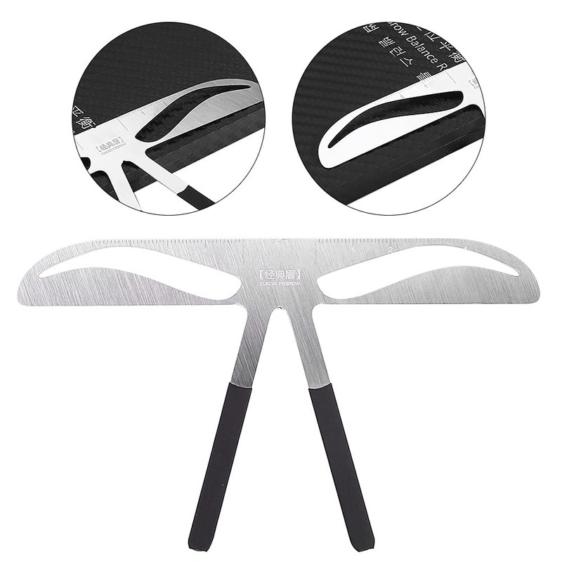 Three Points Positioning Eyebrow Ruler, Practical DIY Eyebrow Shape Stencil