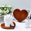 Menkxi 7.1 x 6.3 x 0.6 Inch Heart Shaped Wood