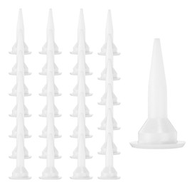 HARFINGTON 28pcs Caulking Nozzles Cones Nozzles Reusable Caulk Nozzle Tips Set for Epoxy Applicator Universal Sausage Caulking Gun