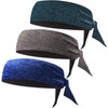 Braylin Headbands for Men, 3-Pack Men's Head-Ties, Breathable Headbands for