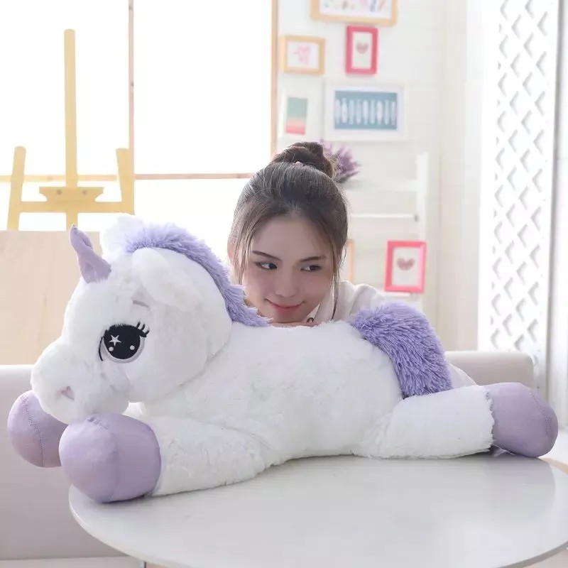 Jextech Peluche Unicornio Rosa Morado 110 Cm Jumbo Gigante Grande