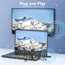 Wireless HDMI Transmitter and Receiver 328ft/100M, Wireless HDMI Extender Kit, Plug & Play, 4K Decode Support 2.4/5G for Streaming Video and Audio to Monitor from Laptop/Pc/Tv Box