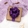 Ribbli Purple Satin Wired Ribbon 1.5 Inch Purple Christmas Ribbon