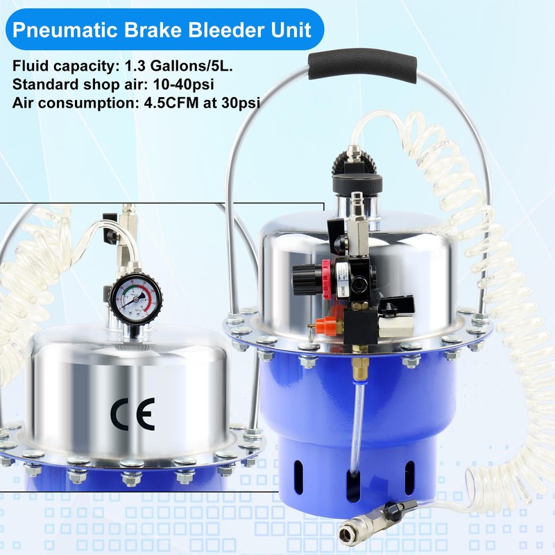 JoyFans Brake Bleeder Kit, Portable Air Pressure Pneumatic Brake Bleed