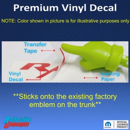 R/T Emblem Overlay Decal Sticker - 2011-2024 Durango R/T (Gloss Red)