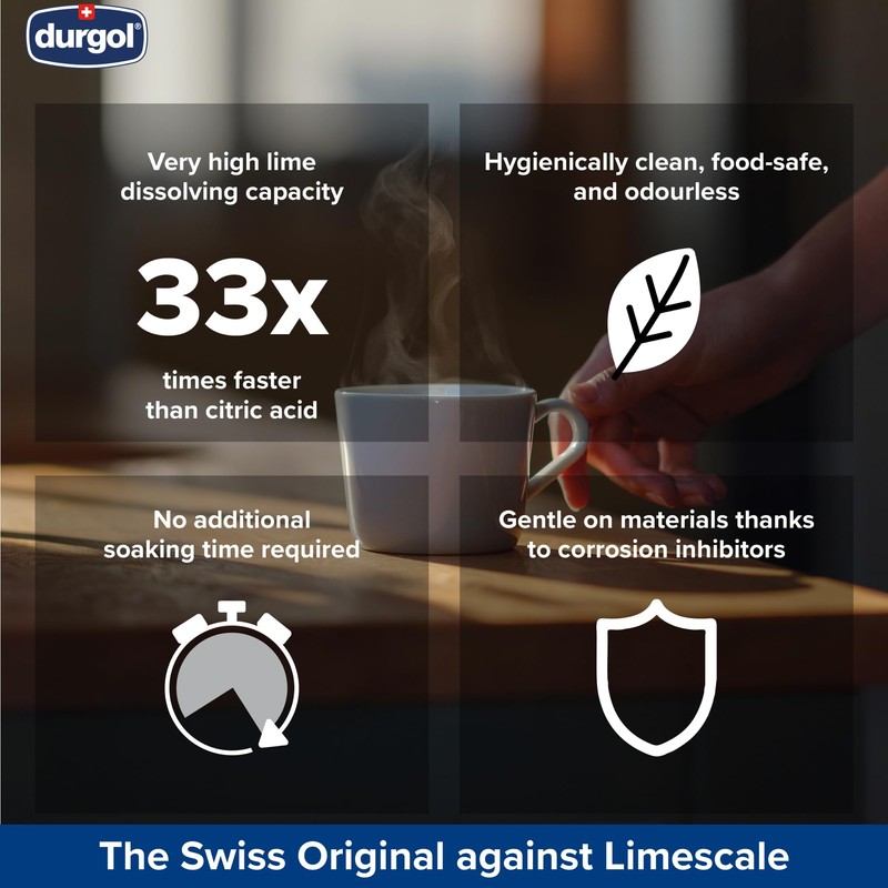 Durgol Swiss Espresso, Descaler and Decalcifier for All Brands of