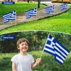 Yingnner 12 Pack Greece Stick Flags Small 12x18 Inch Greek