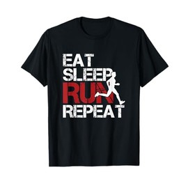 Eat Sleep Run Repeat Track & Field Running T-Shirt T-Shirt