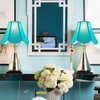 GO&SO Scalloped Lamp Shade Teal Lamp Shade -Bell Lampshades 6x13x10.6"(Spider)