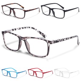 TRENVIE 6 Pack Reading Glasses for Men Blue Light Blocking Glasses Lightweight Spring Hinge Computer Readers Men Women (Mix-1, 1.75, Diopters)