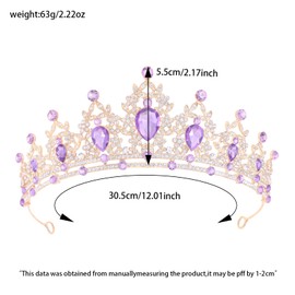 Feltent Princess Tiara and Crown for Women Wedding Tiaras for Bridal girls Tiaras and Crystal Crowns Rhinestone Headband Metal Hair Accessories for Costume Birthday Party Prom Gifts