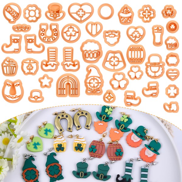 Puocaon St Patrick's Clay Cutters - 41 Pcs Clay Cutters