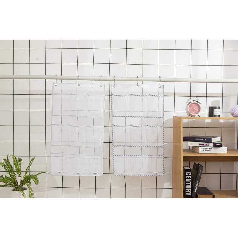 ALYER 9 Pockets Big Mesh Shower Caddy Hanging Bathroom Storage