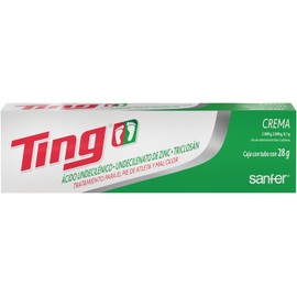 Ting Crema Tratamiento Antimícótico Pie de Atleta Ácido Undecilénico Cura Infección, Ardor y Grietas Tubo 28 g