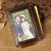 Le'aokuu W1015 Men's Genuine Leather Wallet Dollar Clip Money Clip
