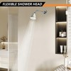 Adjustable Shower Arm, Chrome 11.8 Inches Flexible Shower Head for