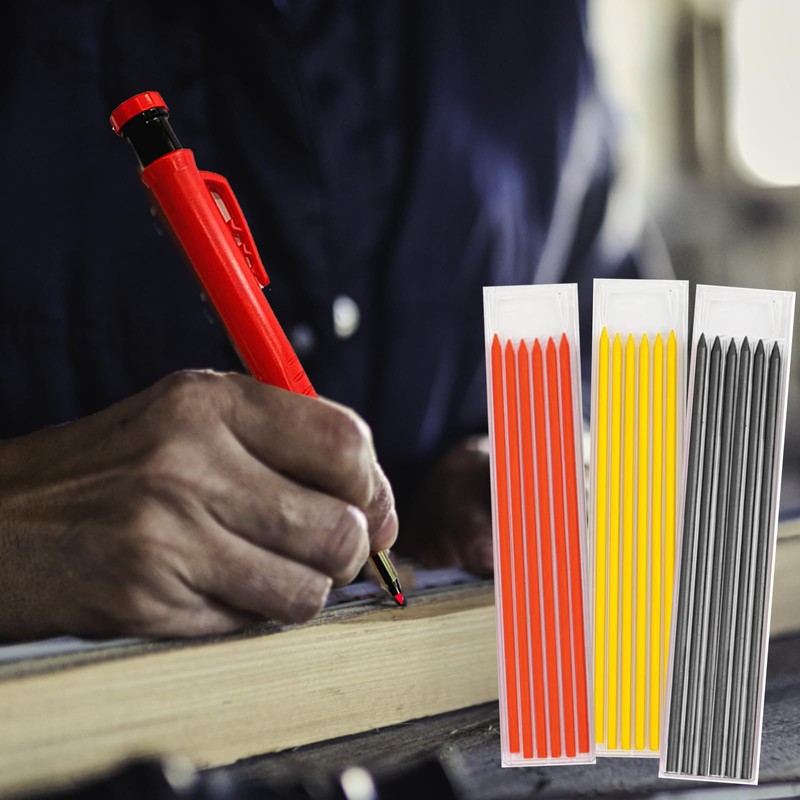 PLATEYTR 2.8 mm Pencil Leads for Carpenter's Pencil, 36 Pieces