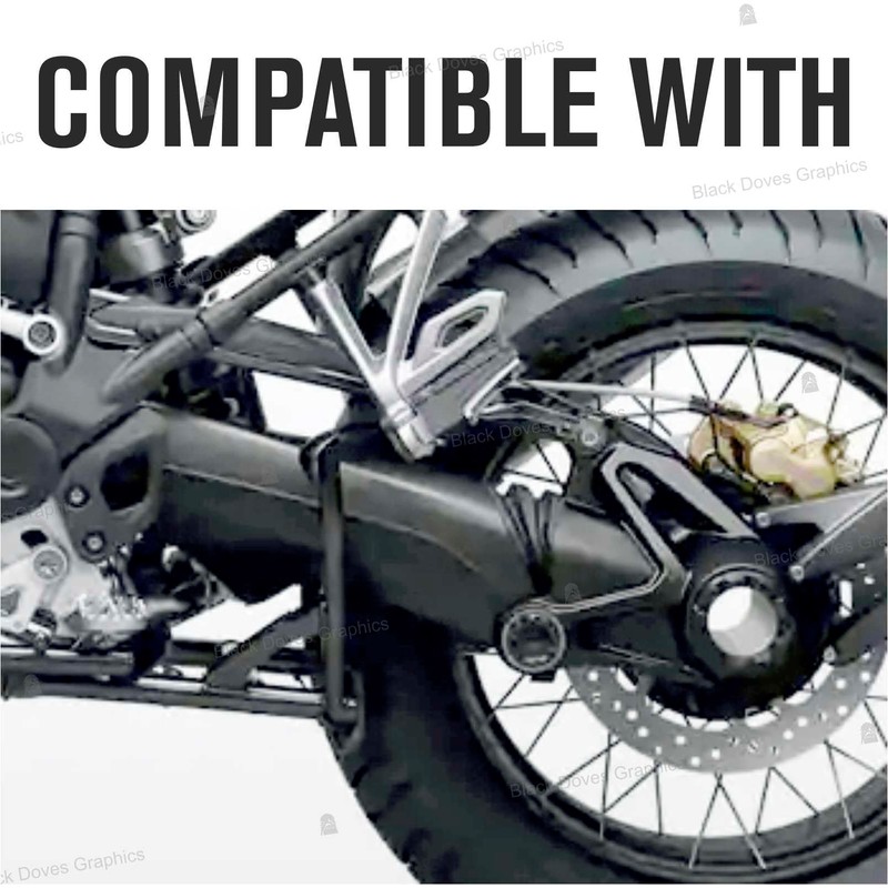 Cardano Swingarm Sticker Compatible with Motorcycle R1250 GS Trophy (Black)