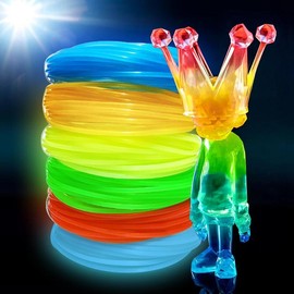 Random Color Luminous PLA Filament, 6 Counts Glow in The Dark 3D Printing Filament, 3D Printing Supplies, Christmas Gift