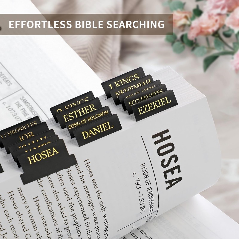 Bible Tabs for Women & Men, Laminated Bible Tabs for