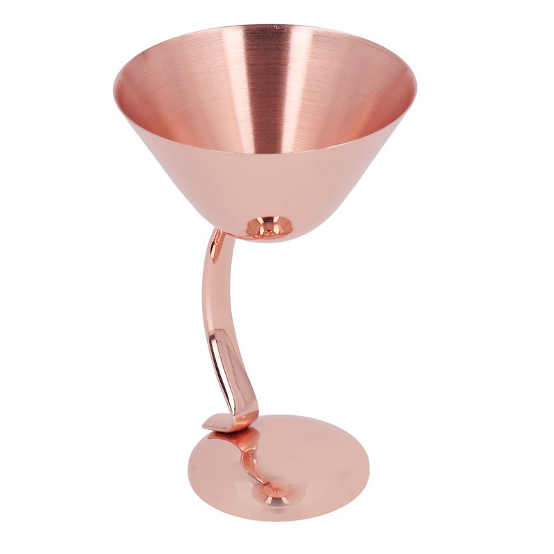 150ml Stainless Steel Martini Cocktail Glass Copper Plated Metal Wine