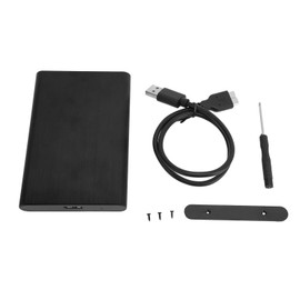Hard Drive Enclosure 2.5 Inch USB 3.0 SATA High Speed Aluminum Alloy Hard Disk Enclosure Black