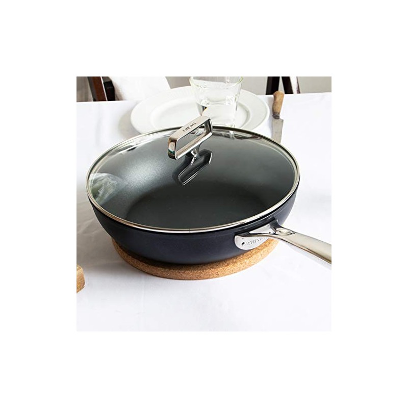 Cristel Castel'Pro Domed Glass Lids With Fixed Stainless Handle (6.5")