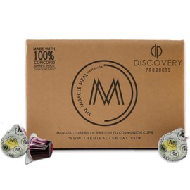 Pre Packaged GLUTEN FREE Traditional Communion Cups | Box of 100 with Juice and Wafer