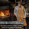 AACGIN Leather Welding WorkShop Apron with 5 Pockets HeatFlame Resistant