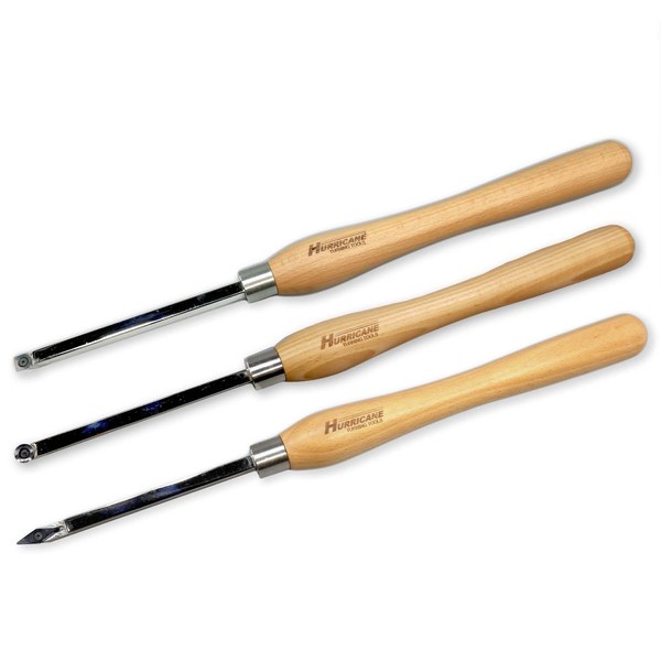 Hurricane Turning Tools, Mid-Size Carbide Tipped 3 Piece Tool Set