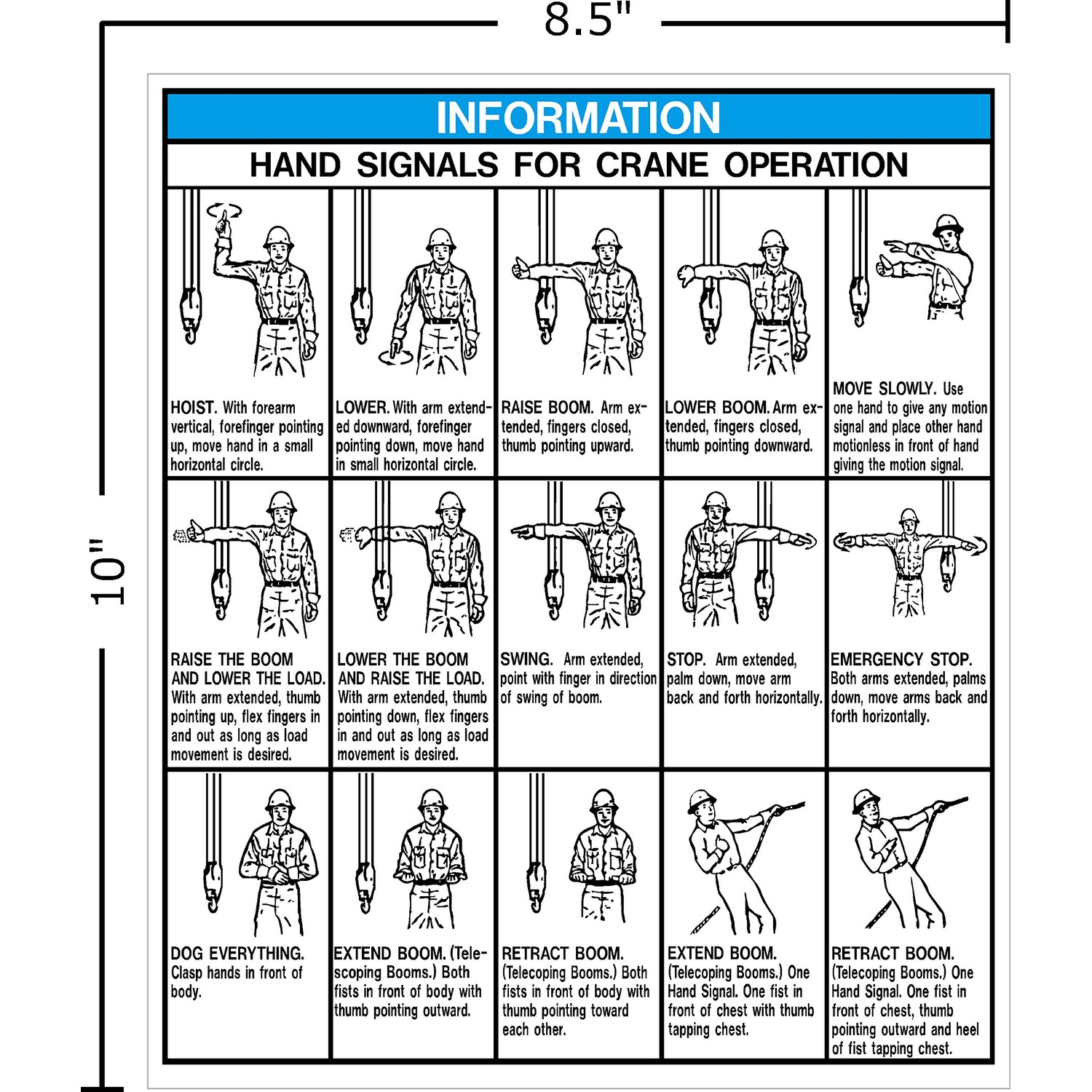 Hand Signals for Crane Operation - 8.5