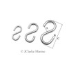 10 Stück – S Haken symmetrisch 316 A4 marine Grade