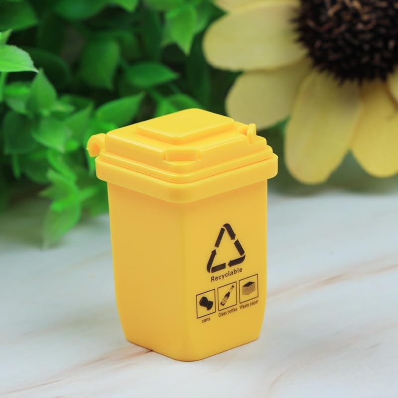 SHIDXIB 10Pcs Creative Trash Can Miniature Mini Trash Bin Sorting