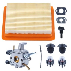 Carburettor Set for Stihl FS120 FS200 FS020 FS202 FS300 FS350 Brush Cutter, ADEFOL Carburettor with Gasket, Air Filter, Fuel Hose, Primer Ball Pump
