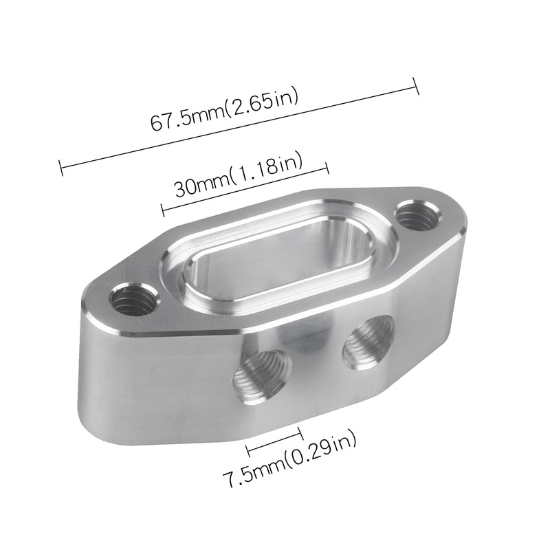 Oil Feed Line Adapter Plate LS TWIN TURBO DUAL 90