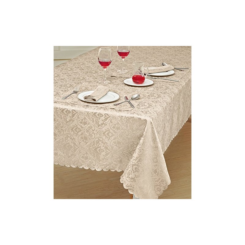 Best Linen Table Cloth Classic Damask Printed Jacquard Table Cover