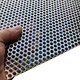 FengYoo Perforated Metal Sheets-304 Stainless Steel Perforated Plate -Perforated Stainless Steel Sheet-20GA 0.2" Hole （About 5mm 1/5"）23.6" X11.8"-Metal Mesh Sheet