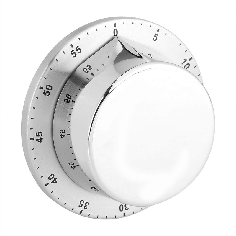 Stainless Steel Kitchen Timer, Manual Mechanical Kitchen Timer with Magnetic